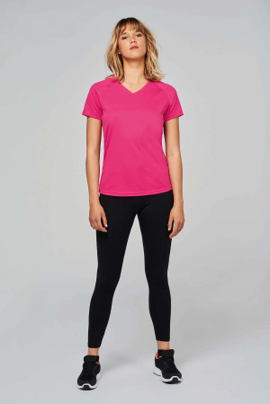 PA477 Dames sport t-shirt V-Hals