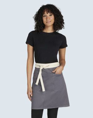 JG17P-Bistro Santorini - Contrasted Bistro Apron with Pocket 967.59