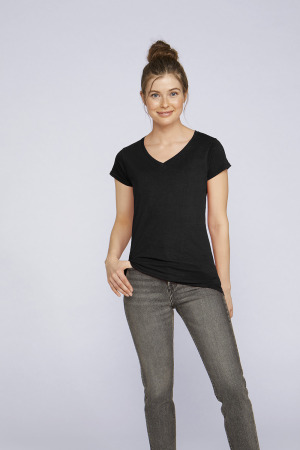 64V00L Ladies Soft Style V-Neck T-shirt 109.09